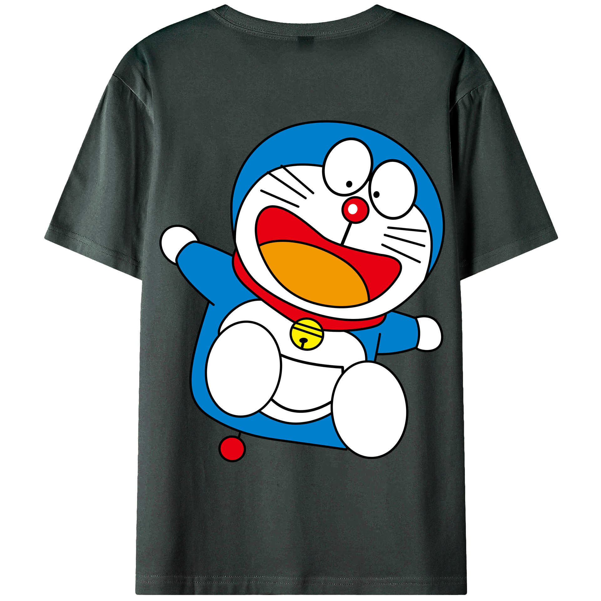 （画像用） ドラえもん Doraemon 綿100％ メンズ半袖Tシャツ（バックプリント） 通気性